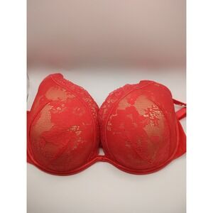Cacique Full Coverage Pink Lace Bra Women's Size  42D‎ Lined Lane Bryant